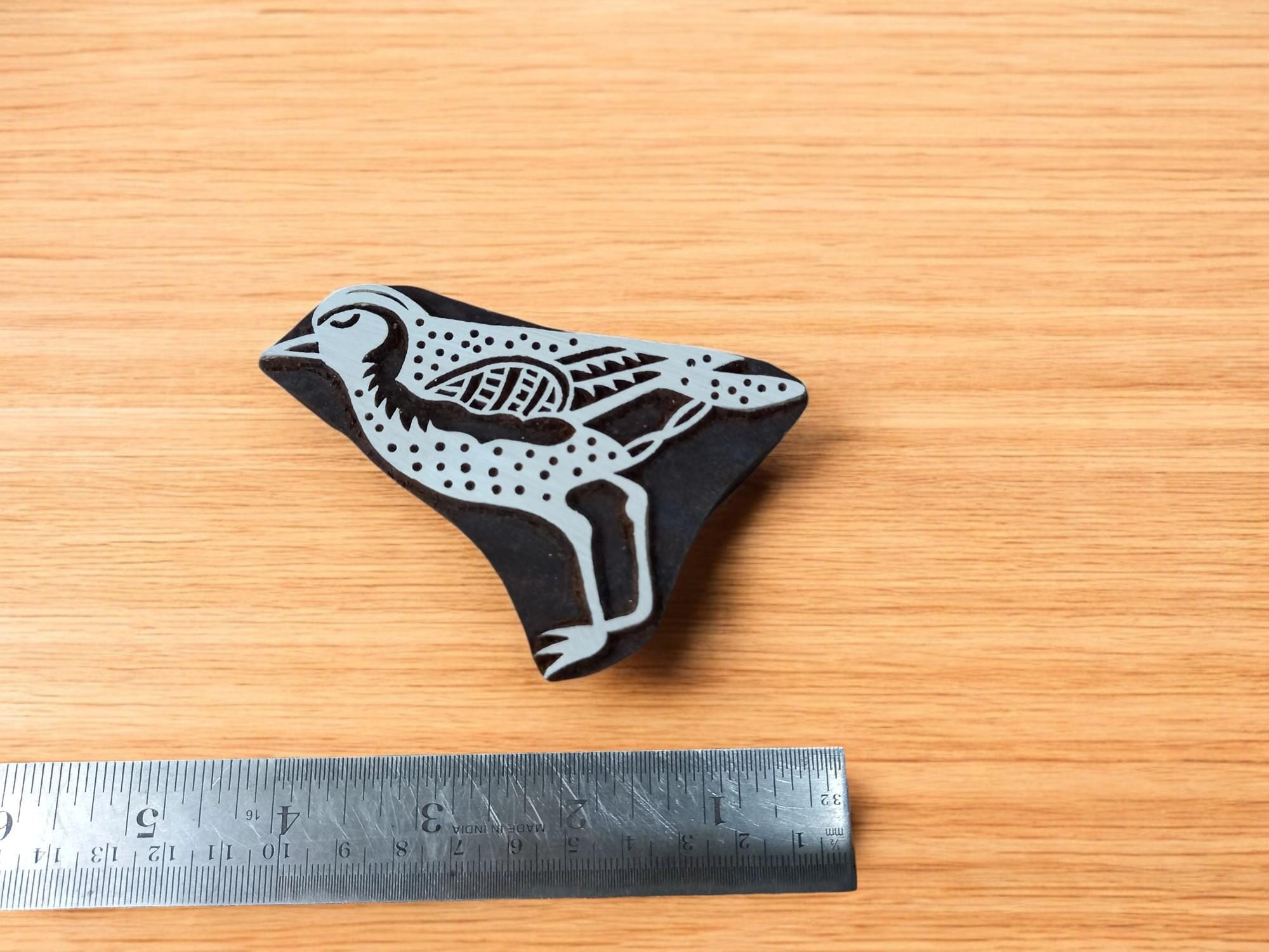 Nightingale Bird ,pottery stamp ceramic mould scrapbooking tjap batik printing floral carved stamps.