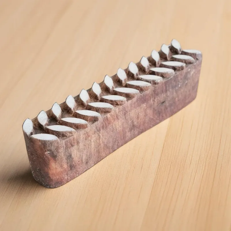 Wood Block - Leaf Border
