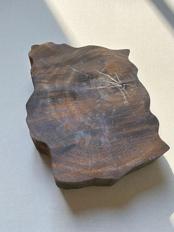 A Meadow  hand carved Indian wood printing block; textile stamp; pottery stamp,