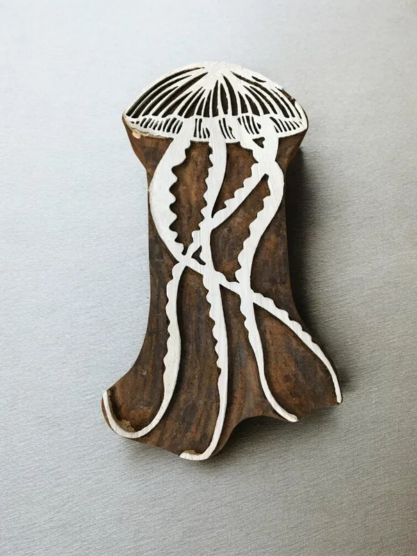 Sea Creature Jelly Fish Wooden Printing Block
