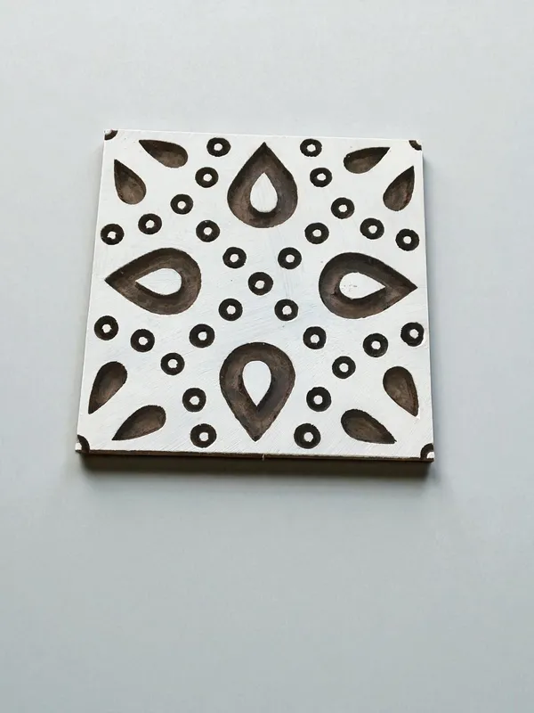 Moroccan Tile Wood Block Stamp, Indian Textile Printing, DIY Pottery