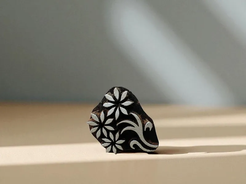 Mini Flower Bunch  hand carved Indian wood printing block; textile stamp; pottery stamp,