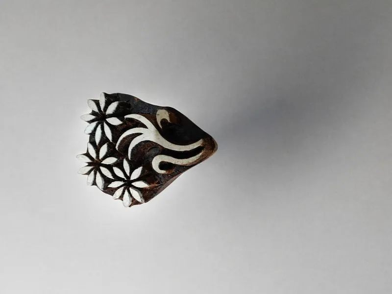 Mini Flower Bunch  hand carved Indian wood printing block; textile stamp; pottery stamp,