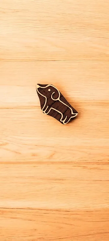 Dachshund Puppy Wooden Printing Block – Indian Textile Stamp