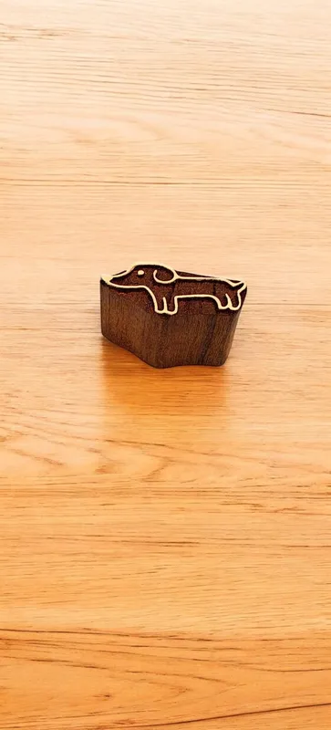 Dachshund Puppy Wooden Printing Block – Indian Textile Stamp
