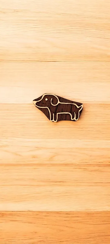Dachshund Puppy Wooden Printing Block – Indian Textile Stamp