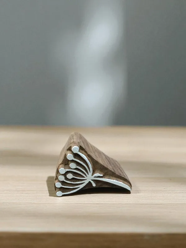 Seedhead Wood Block Stamp, Hand Carved Indian Textile Printing