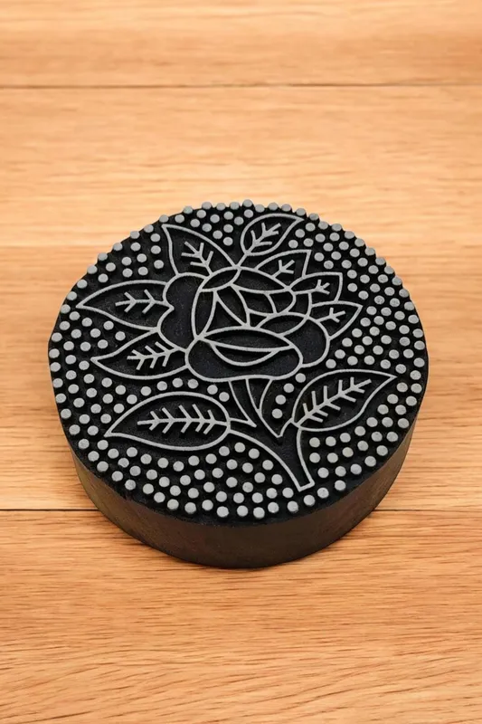 Dotty Rose Mandal ,pottery stamp ceramic mould scrapbooking tjap batik printing floral carved stamps.