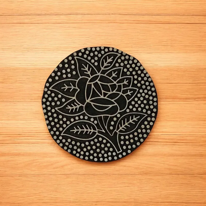 Dotty Rose Mandal ,pottery stamp ceramic mould scrapbooking tjap batik printing floral carved stamps.