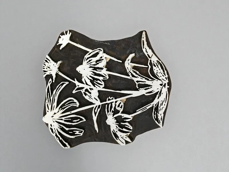 Loff Of Echinacea Wooden Printing Block