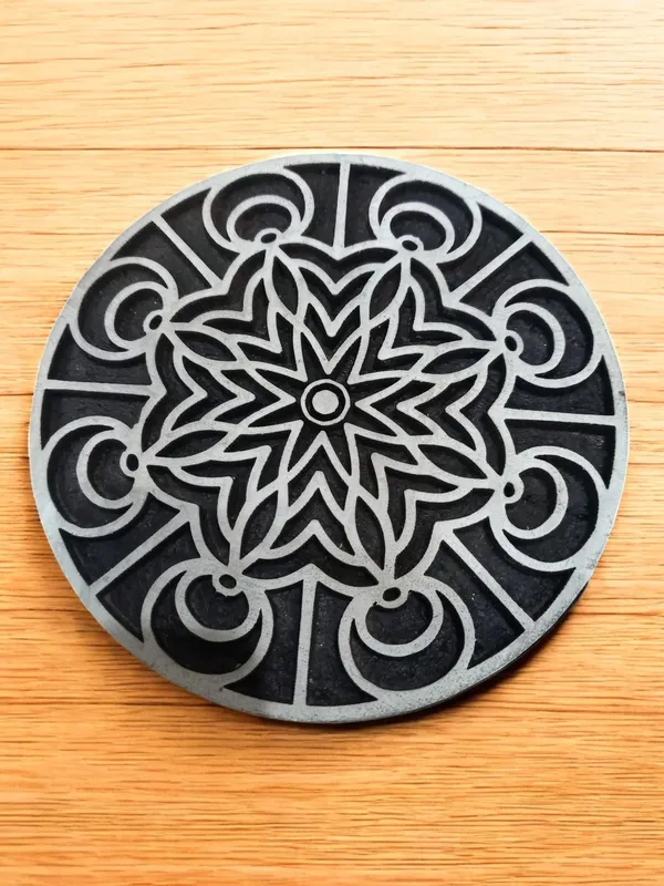 Mandala Design Wooden Printing Block, Pottery Stamp