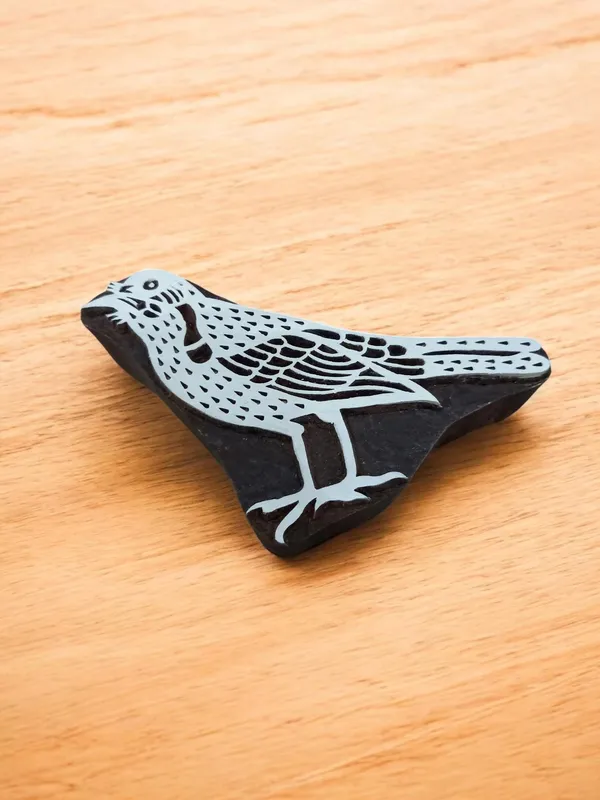 Woodpecker Bird ,pottery stamp ceramic mould scrapbooking tjap batik printing floral carved stamps.