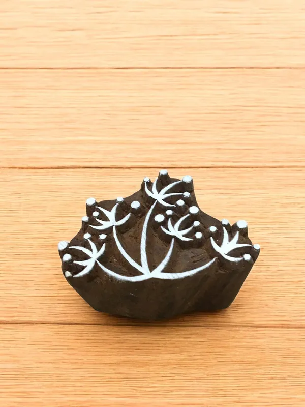 Mini Seed Head Cluster, hand carved Indian wood printing block; textile stamp; pottery stamp,