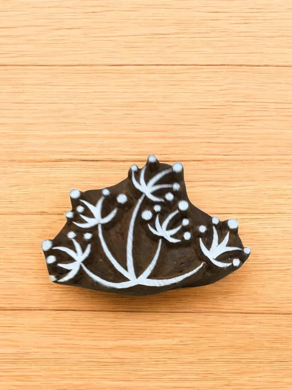 Mini Seed Head Cluster, hand carved Indian wood printing block; textile stamp; pottery stamp,