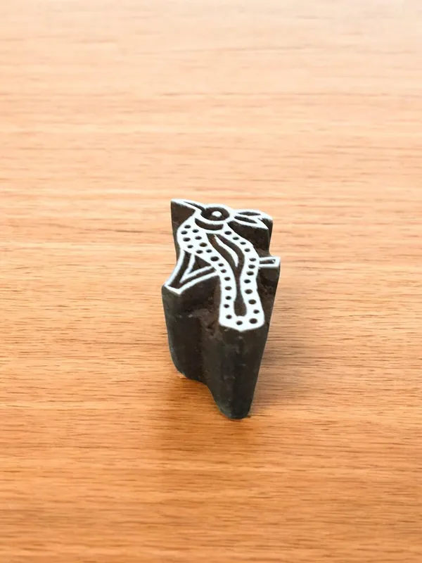Woodpecker Bird, hand carved Indian wood printing block; textile stamp; pottery stamp,