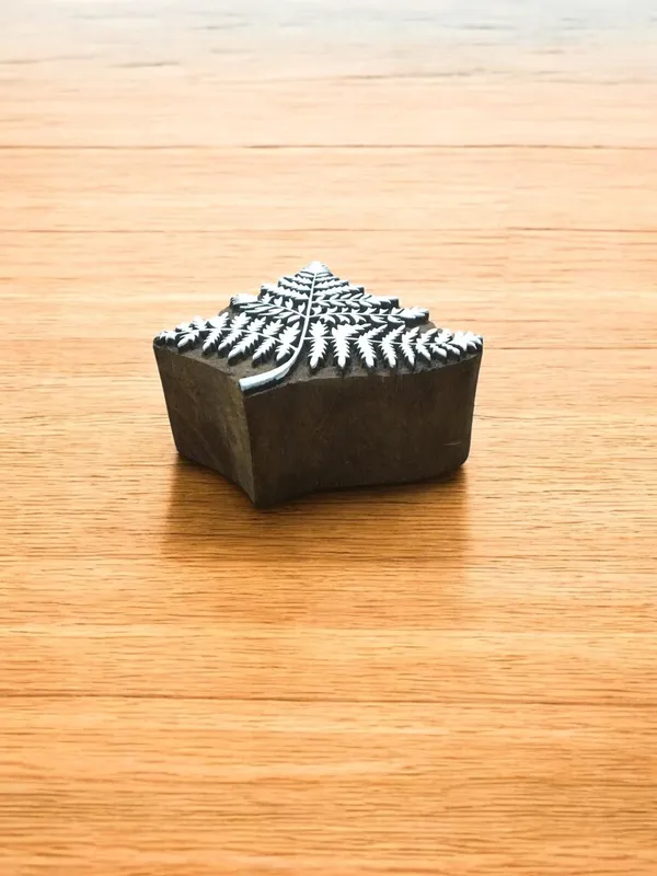 Fern Leaf Wood Block Stamp – Indian Textile Pottery Printing