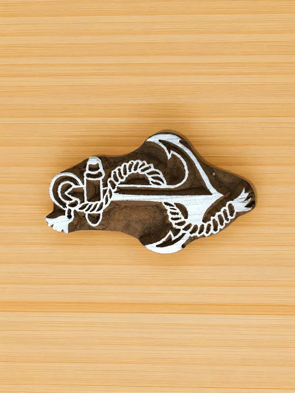 Anchor & Rope ,pottery stamp ceramic mould scrapbooking tjap batik printing floral carved stamps.