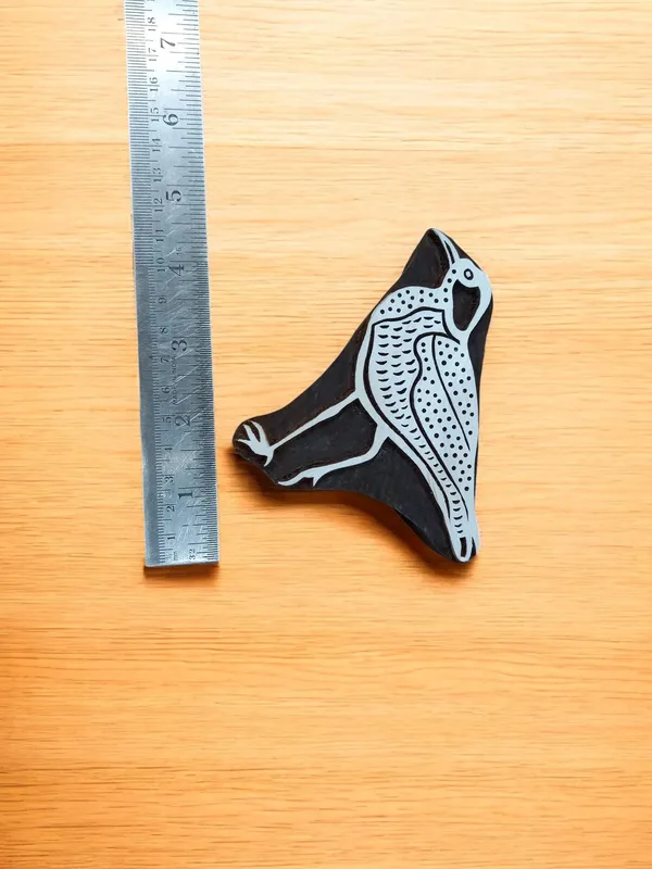 Agulhas Long-Billed Lark Bird Stamp, Wood Block Print, Ceramic Mold
