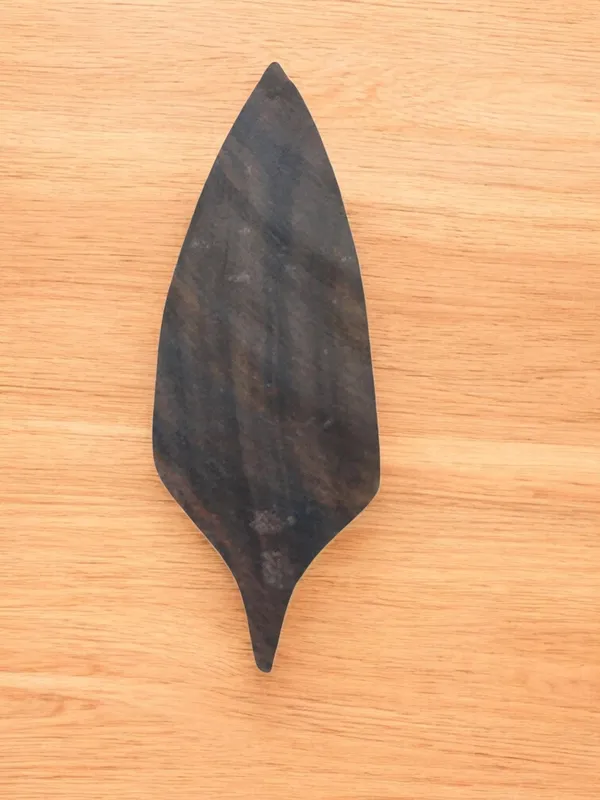 Solid Weed Leaf, hand carved Indian wood printing block; textile stamp; pottery stamp,