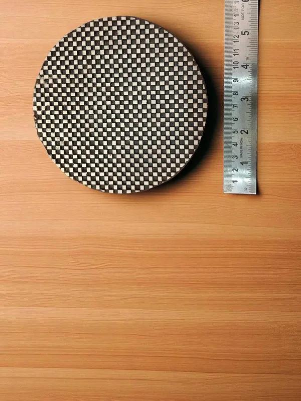 Mandala Wood Stamp: Micro Check Design, Pottery & Textile Block