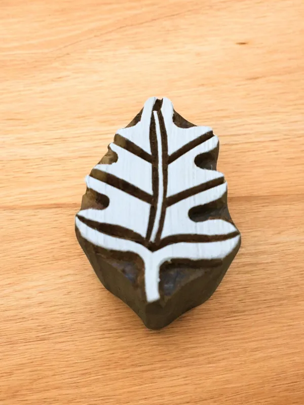 Tropical tree, hand carved Indian wood printing block; textile stamp; pottery stamp,