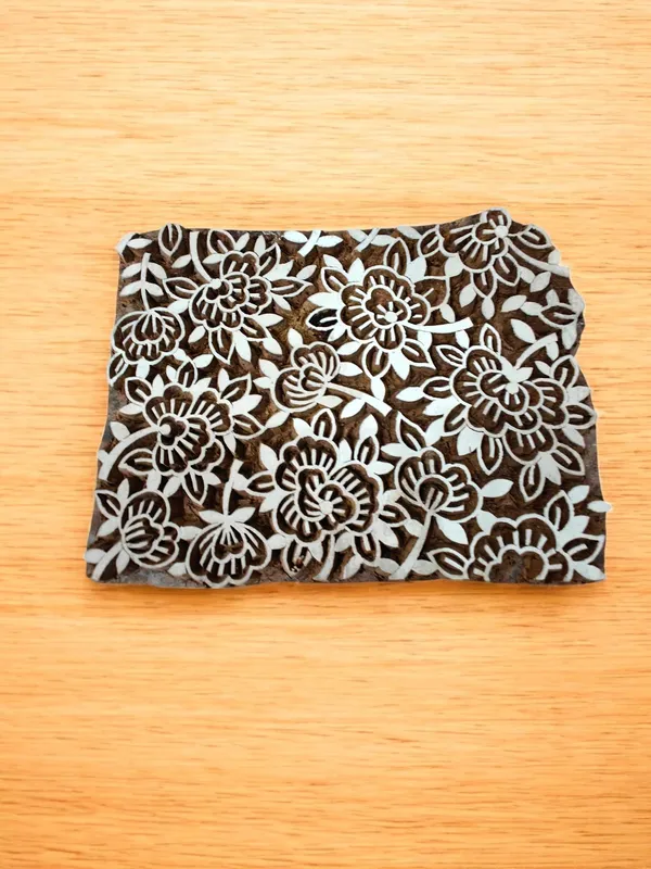 Floral Repeat Pattern pottery stamp ceramic mold scrapbooking tjap batik printing floral carved stamps.