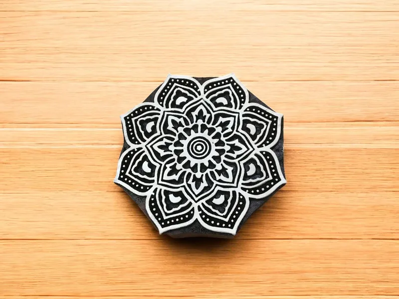 Paisley Wood Stamp Block Set, Hand Carved Indian Textile Printing